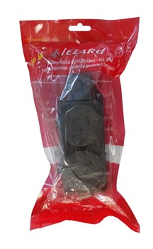 Розетка наружной установки двойная с заглушками 2Р+РЕ 1х16А 220-240V (каучук) 106-0400-110 - фото 140309