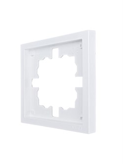 Рамка LEZARD ZIMA 1-ая горизонтальная, без вставки, белая 704-0200-146 - фото 140389