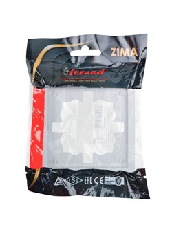 Рамка LEZARD ZIMA 1-ая горизонтальная, без вставки, белая 704-0200-146 - фото 140390