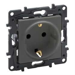 Розетка LEGRAND NILOE STEP 16А 250В силовая, винтовые клеммы, сталь 863421 - фото 140394