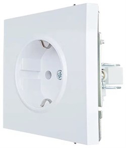 Розетка LEZARD ZIMA с/з, ПБТ, безвинтовой зажим, белая 704-0288-122BQC - фото 140398