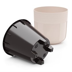 Горшок цветочный ЛИНЕЛЬ 6л двойной, бежевый М8705 - фото 140437