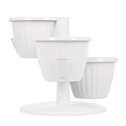 Горшок цветочный КАСКАД 0,7л белый М8067 - фото 140442