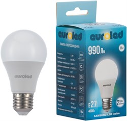 Лампа светодиодная EUROLED A60 11W 4000K Е27 матовая E-A60-11W-4K - фото 140728