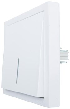 Выключатель LEZARD ZIMA с подсветкой, безвинтовой зажим, белый 704-0288-111QC - фото 140792