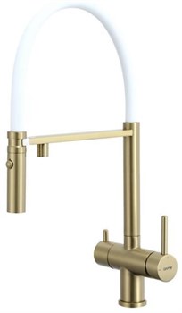 Смеситель GAPPO для кухни, с подключением фильтра, золотой сатин G4397-83 - фото 140910
