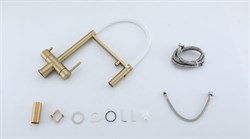 Смеситель GAPPO для кухни, с подключением фильтра, золотой сатин G4397-83 - фото 140911