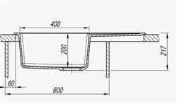 Мойка DR.GANS Техно 760*510 графит - фото 141231
