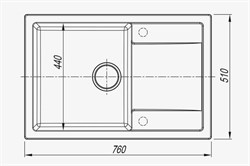 Мойка DR.GANS Техно 760*510 графит - фото 141232