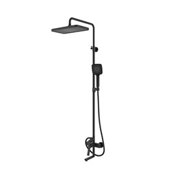 Душевая система IDDIS Parker с тропическим душем и изливом, матовый черный PARBL3Fi06 - фото 141257