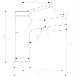 Смеситель IDDIS с гигиеническим душем, встраиваемый, матовый графит 005GMR0i08 - фото 141303