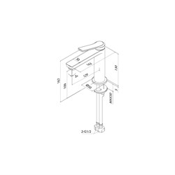 Смеситель IDDIS Parker для умывальника, матовый графит PARGM00i01 - фото 141313