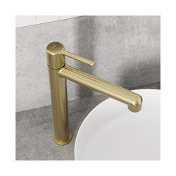 Смеситель IDDIS AIGER для умывальника, золотой матовый AIGMG01i01 - фото 141322