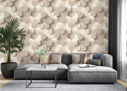 Обои АСПЕКТ РУ Гексагон декор 70669-22 1,06*10,05м (1упак-6рул) - фото 142428