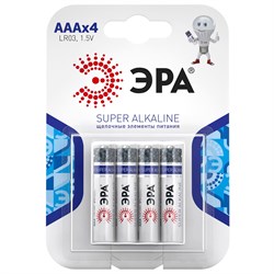 Элемент питания ЭРА LR03-4BL/AAА-1,5V (4шт) блистер 0870 - фото 142631