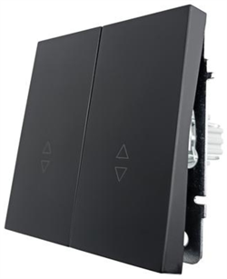 Выключатель LEZARD ZIMA двойной, проходной, зажим, черный бархат 704-4288-106QC - фото 142704