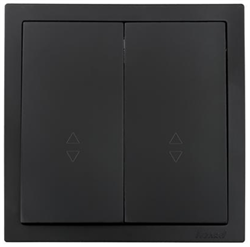 Выключатель LEZARD ZIMA двойной, проходной, зажим, черный бархат 704-4288-106QC - фото 142706
