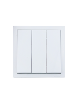 Выключатель LEZARD ZIMA тройной, зажим, белый 704-0288-109QC - фото 142713