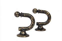 Держатель Крючок Ант.латунь (2шт) в упаковке - фото 142763