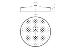 Верхний душ Shower head Rainfall (BK) 622171B - фото 142773