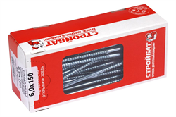 Саморезы СТРОЙБАТ универсальные 6,0x150 (белый цинк 50 шт) 075761 - фото 142799