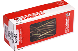 Саморезы СТРОЙБАТ универсальные 6,0 x 90 (желтый цинк 50 шт) 110641 - фото 142804