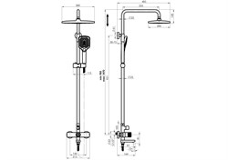 Душевая система RUBINETA Veneto + Easy Push-10 (SW) 625140 - фото 142849