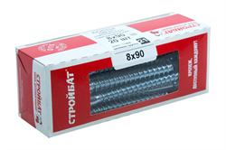 Болт СТРОЙБАТ сантехнический DIN 571 8 x 90 (белый цинк 20 шт) 007421 - фото 142958