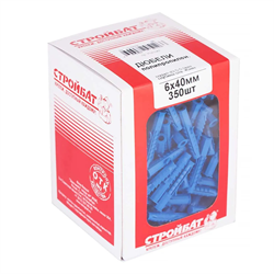 Дюбель СТРОЙБАТ полипропилен. 6x40 (350 шт) 216900 - фото 142970
