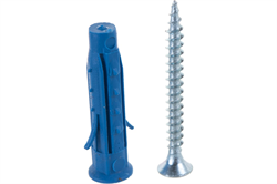 Набор полипропелен СТРОЙБАТ дюбелей с саморезами (100 шт) 20443 - фото 143048