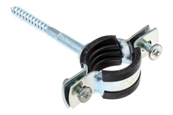 Хомут СТРОЙБАТ с крепл. на шуруп 3/4 (25-28 мм) (белый цинк 4 шт) 308920 - фото 143082