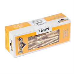 Стяжка СТРОЙБАТ шурупная 6,3x50 PZ (латунирован. 70 шт) 307510 - фото 143213