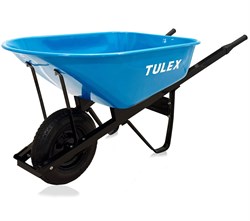 Тачка строительная TULEX 1-колесная, усиленная, пневматическое колесо 230кг 170л 1111 - фото 143238