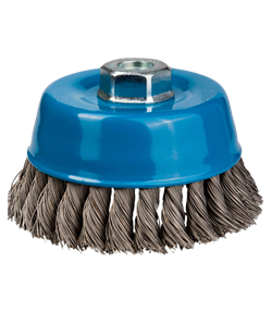 Щетка чашечная TULEX для УШМ, резьба М14, плетеные пучки проволоки 0,5мм, Д75мм 853012-75 - фото 143326