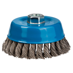 Щетка чашечная TULEX для УШМ, резьба М14, плетеные пучки проволоки 0,5мм, Д100мм 853012-100 - фото 143327