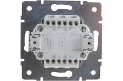 Выключатель LEZARD RAIN двойной, проходной белый 703-0288-106 - фото 143595