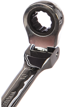 Ключ MATRIX комбинированный трещоточный 10мм Crv шарнирный, зеркальный хром 14862 - фото 143749