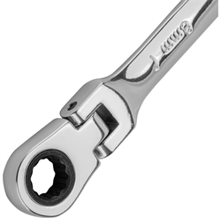 Ключ MATRIX комбинированный трещоточный 8мм Crv шарнирный, зеркальный хром 14860 - фото 143752