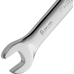 Ключ MATRIX комбинированный трещоточный 8мм Crv шарнирный, зеркальный хром 14860 - фото 143753