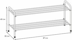 Подставка для обуви АЛЬФА 32 чёрный ПДОА32 Ч - фото 143829
