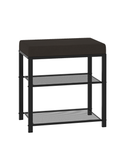 Банкетка ТОРОНТО 13S цвет каркаса графит, цвет сиденья серый БТ13СГрС - фото 143837