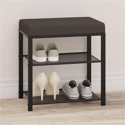 Банкетка ТОРОНТО 13S цвет каркаса графит, цвет сиденья серый БТ13СГрС - фото 143838