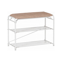 Подставка для обуви АЛЬФА 23 с сиденьем, с ящиком, белая ПДОаСя 23Б - фото 143864