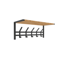 Вешалка с полкой ТОРОНТО 21Д, черный ВСПТ21Д Ч - фото 143878