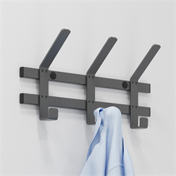 Вешалка настенная ТОРОНТО 3, графит ВНТ3 ГР - фото 143890