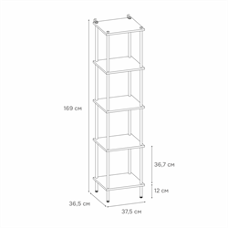 Стеллаж 15 НеШкаф, черный СТНШ15 Ч - фото 143899