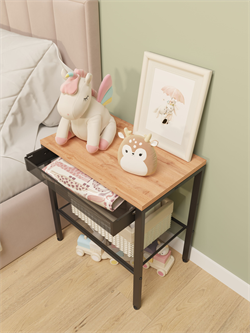 Тумба прикроватная ТОРОНТО 12ЛЯ, черная ТТ12ЛЯ Ч - фото 143914