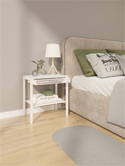 Тумба прикроватная ТОРОНТО 12ЛЯ, белая ТТ12ЛЯ Б - фото 143917