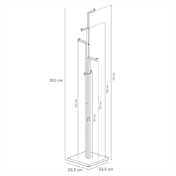 Вешалка напольная ТОРОНТО 1, графит ВНПТ1 ГР - фото 143928