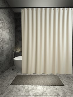 Штора PRIMANOVA PREMIUM для ванной, с утяжелителем 180*200 PLE бежевый DR-60055 - фото 144020